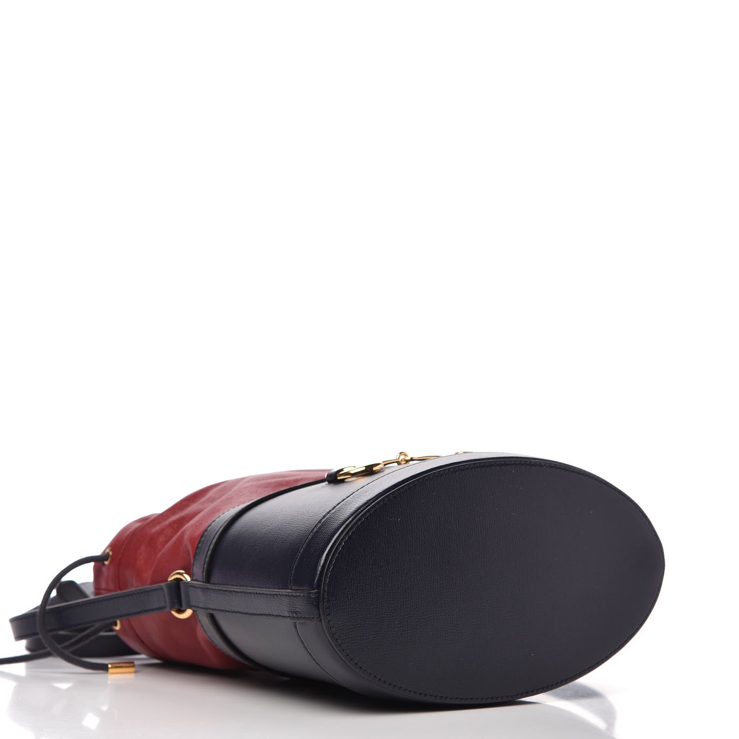 Gucci Azalea Sakai Be Green Calfskin Horsebit 1955 Drawstring Bucket Bag Blue New Cherry Red 4 of 10