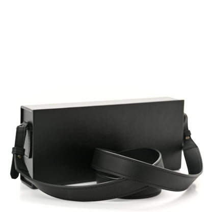 Fendi Vitello Grace Light Logo Horizontal Box Crossbody Bag Black 3 of 11
