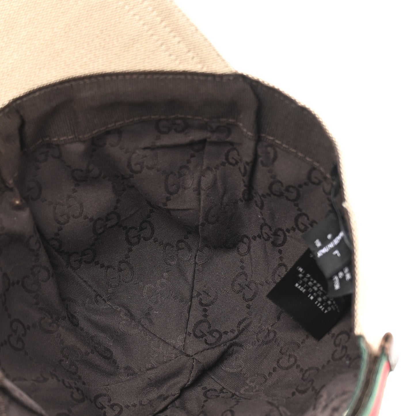 Canvas Embroidered Logo Baseball Hat L Beige