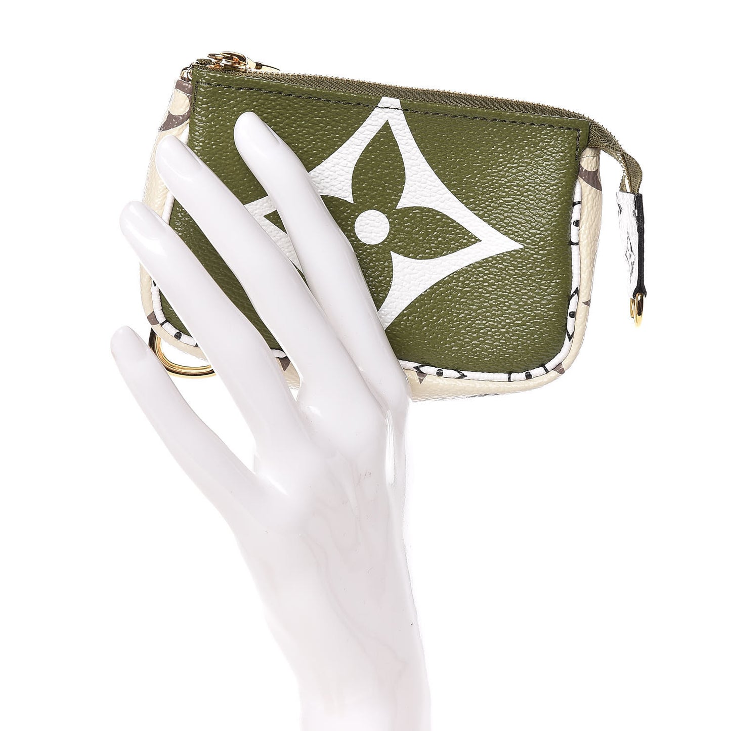 Monogram Giant Micro Pochette Accessories Kaki White