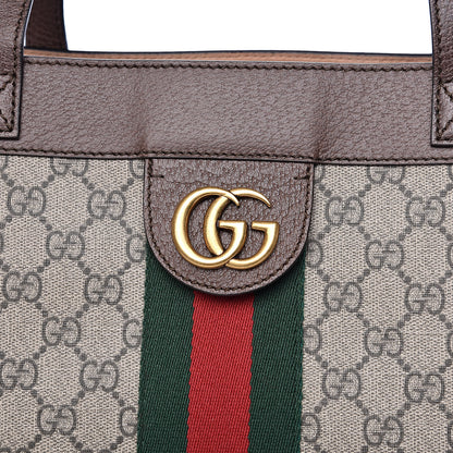 Gucci GG Supreme Monogram Web Ophidia Tote Brown 10 of 10