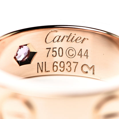 Cartier 18K Pink Gold Pink Sapphire 5.5mm LOVE Ring 44 3 4 of 4