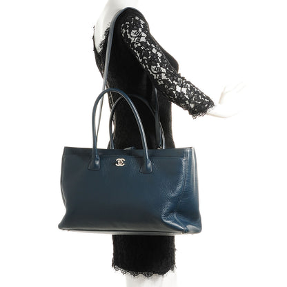 Chanel Deerskin Cerf Executive Shopper Tote Navy 2 of 8