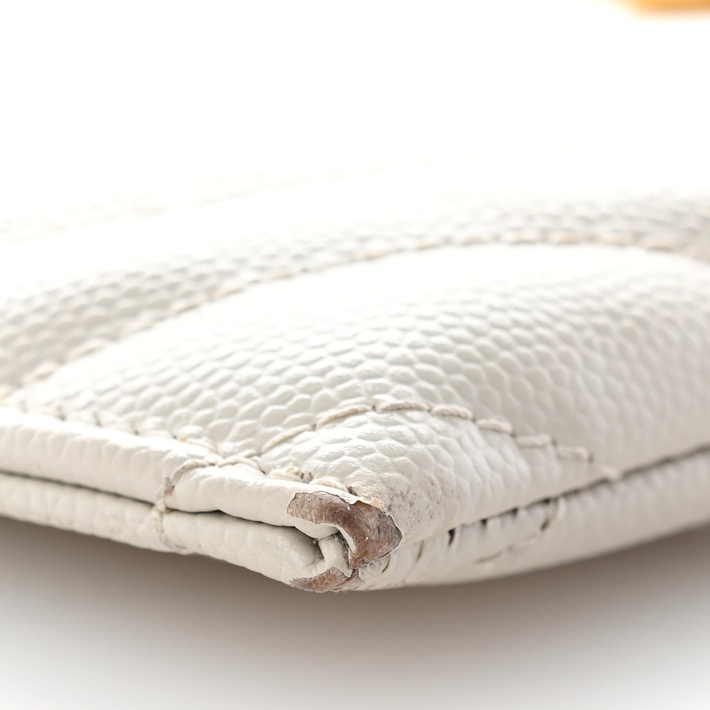 Grain De Poudre Chevron Monogram Bill Pouch Crema Soft