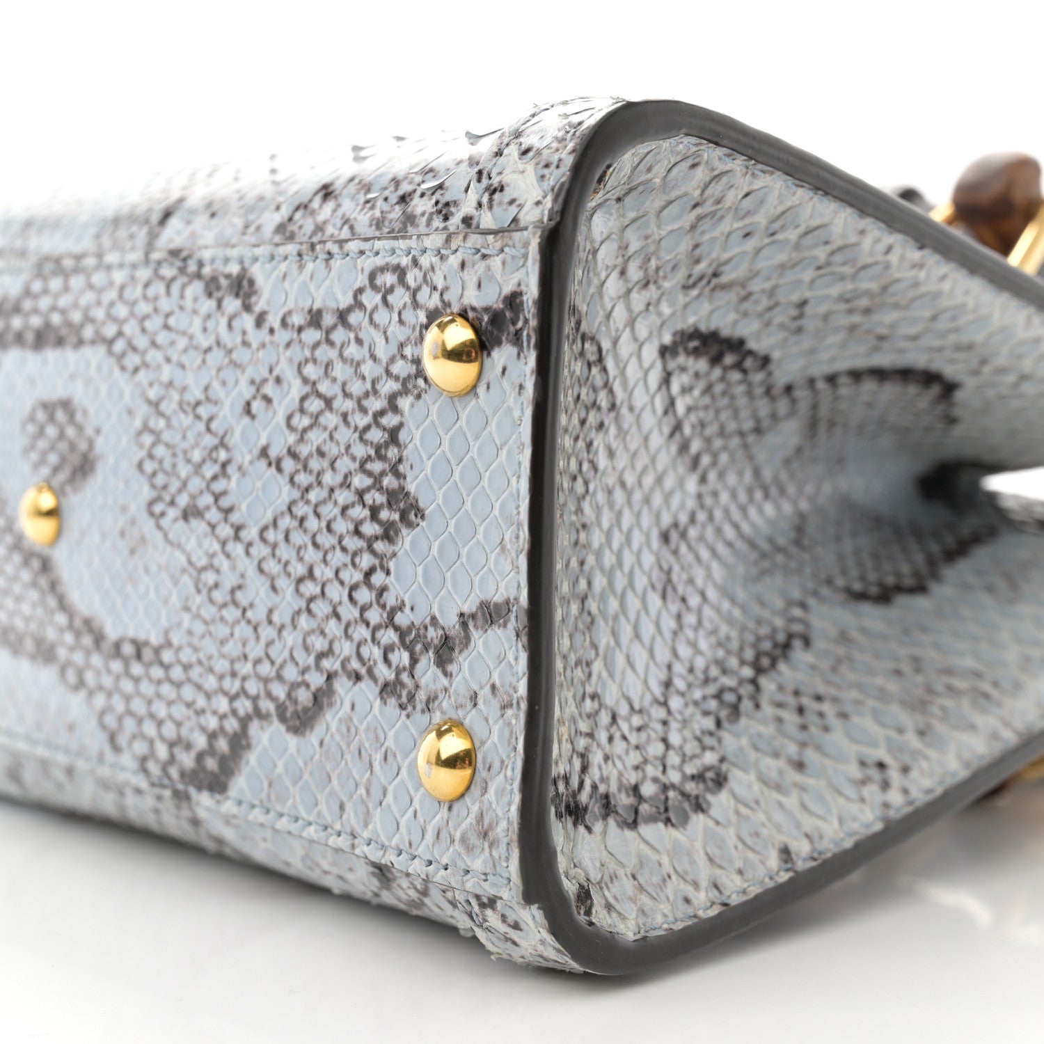 Gucci Snakeskin Mini Diana Tote Bag Blue 10 of 11