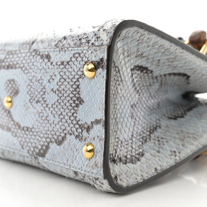 Gucci Snakeskin Mini Diana Tote Bag Blue 10 of 11