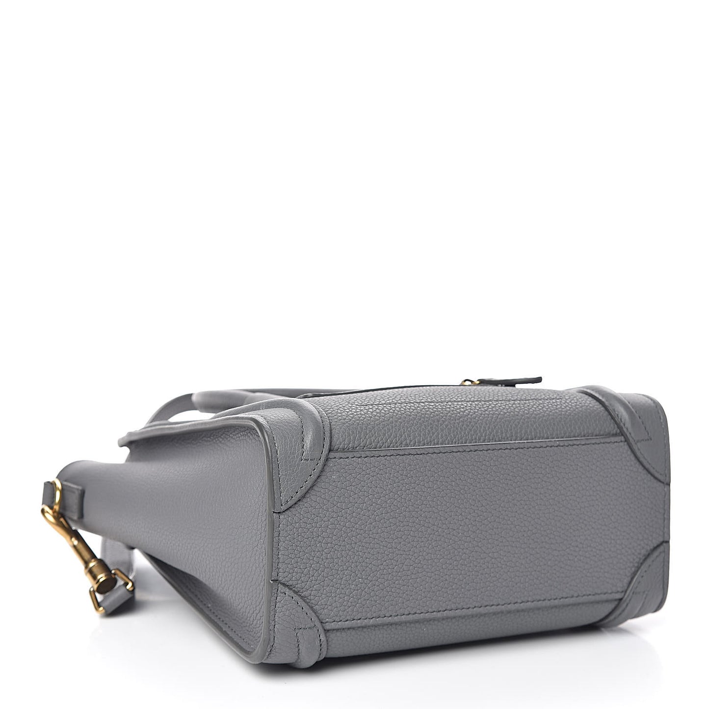 Baby Drummed Calfskin Nano Luggage Kohl