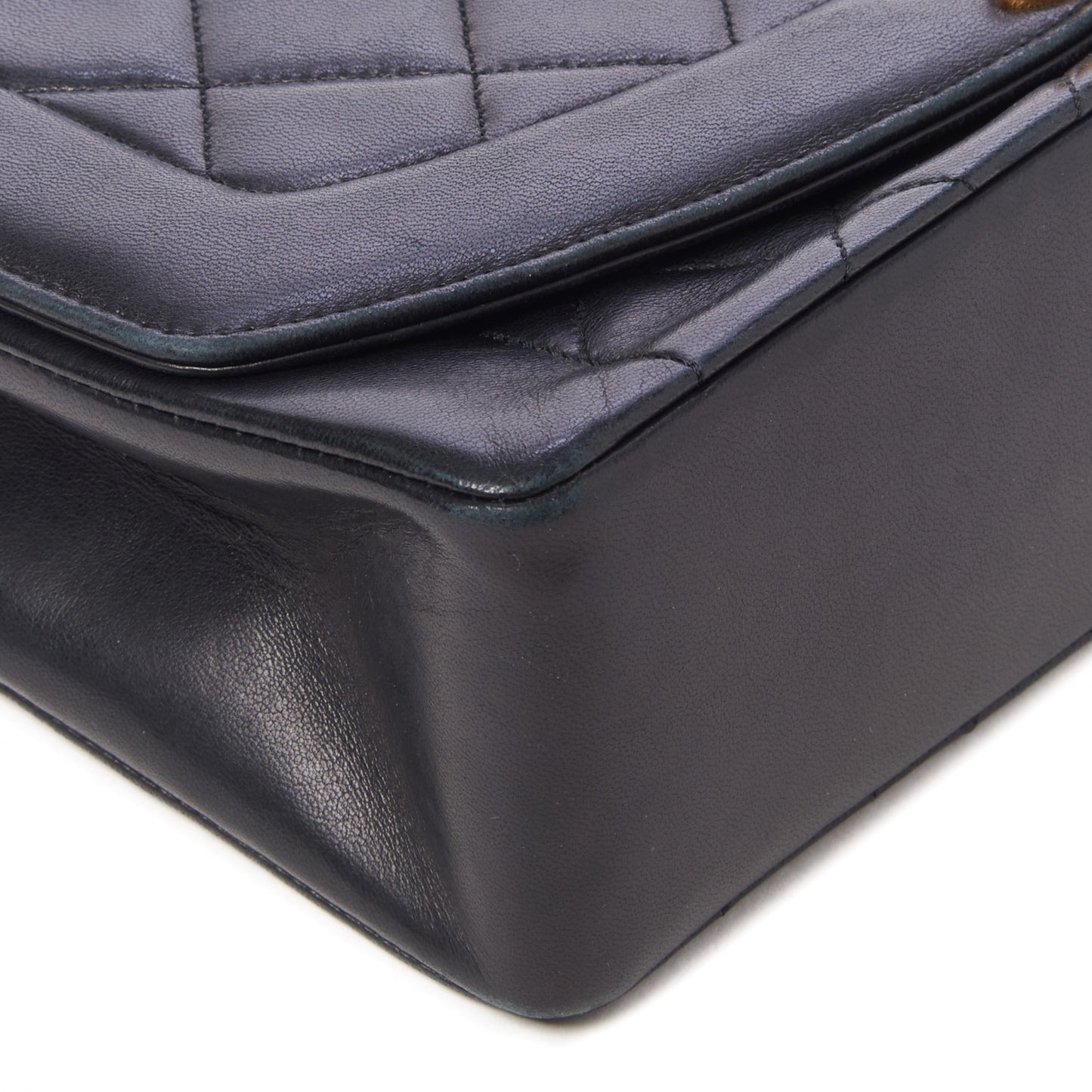 Lambskin Quilted Medium Single Flap Black