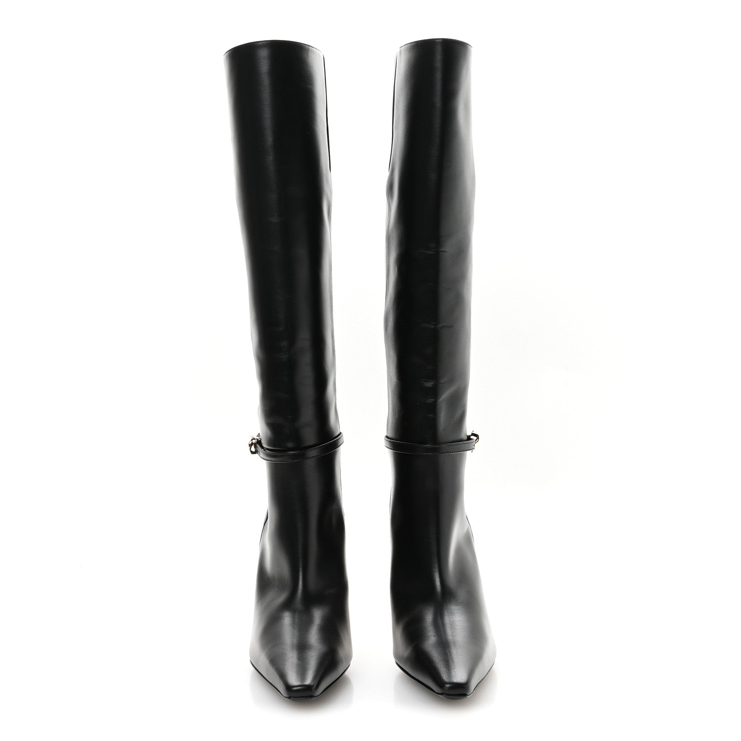 Givenchy Grained Calfskin G Cube Knee High Boots 38 Black 3 of 9