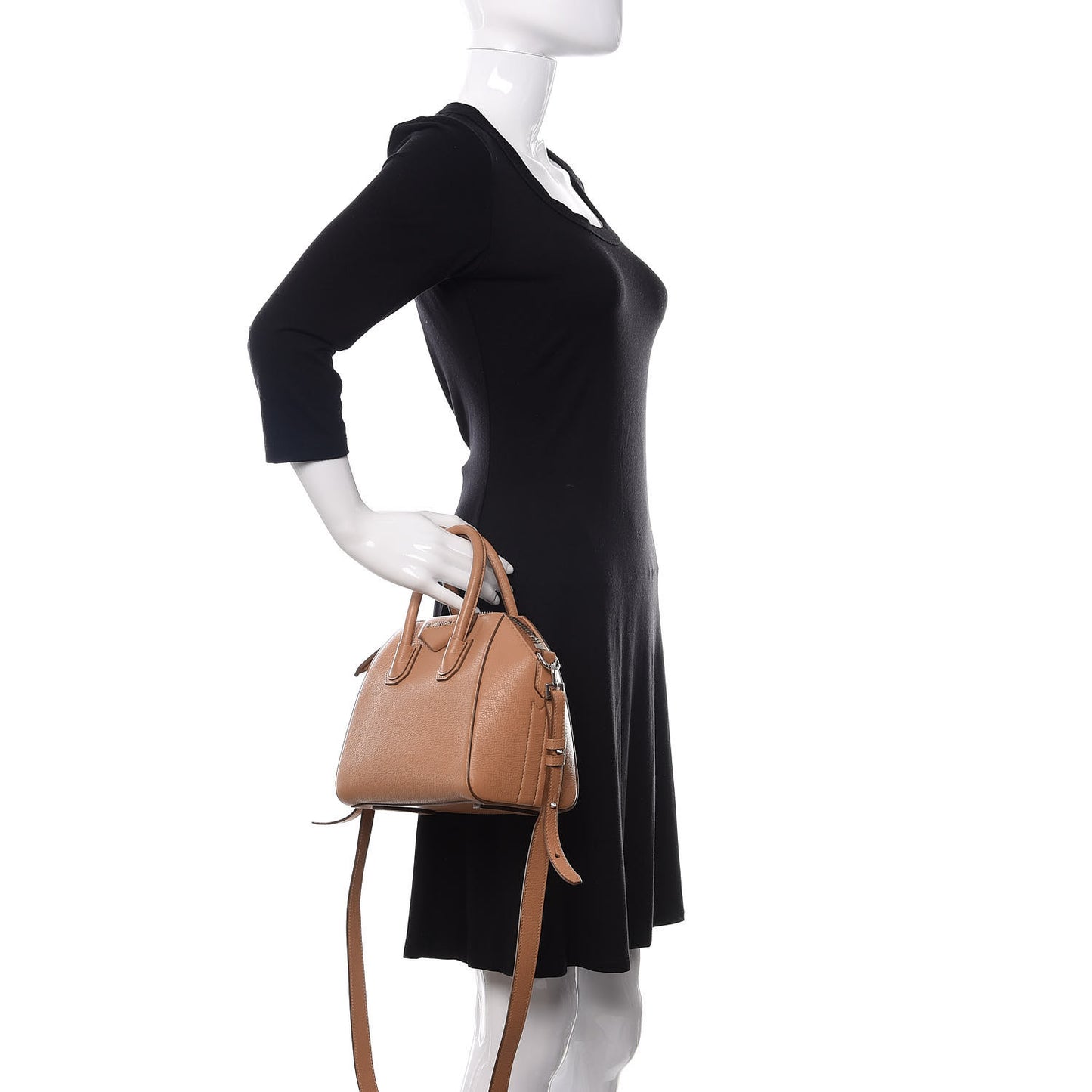 Sugar Goatskin Mini Antigona Light Beige