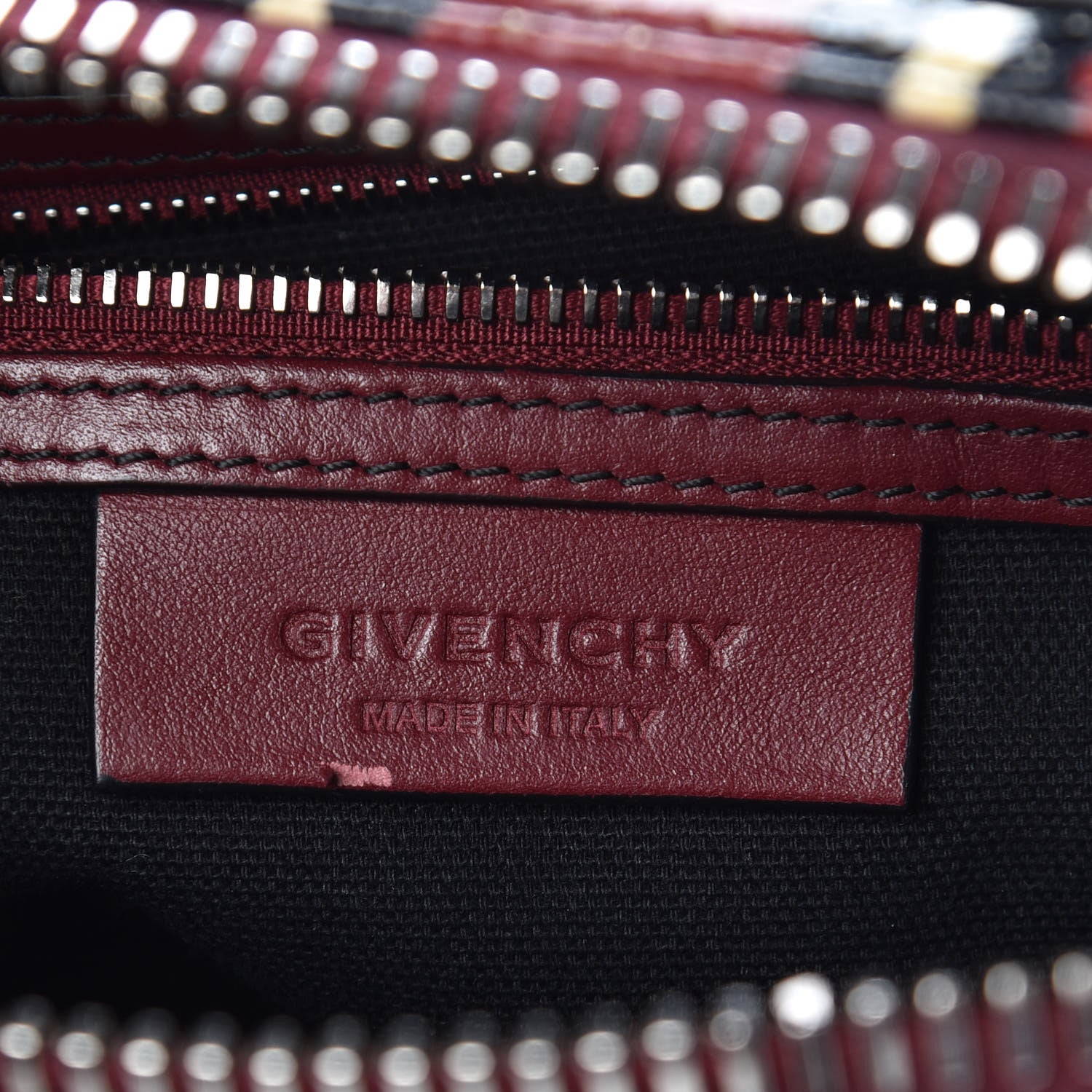 Givenchy Smooth Calfskin Ayers Mini Bi-Color Antigona Wine Black 7 of 8