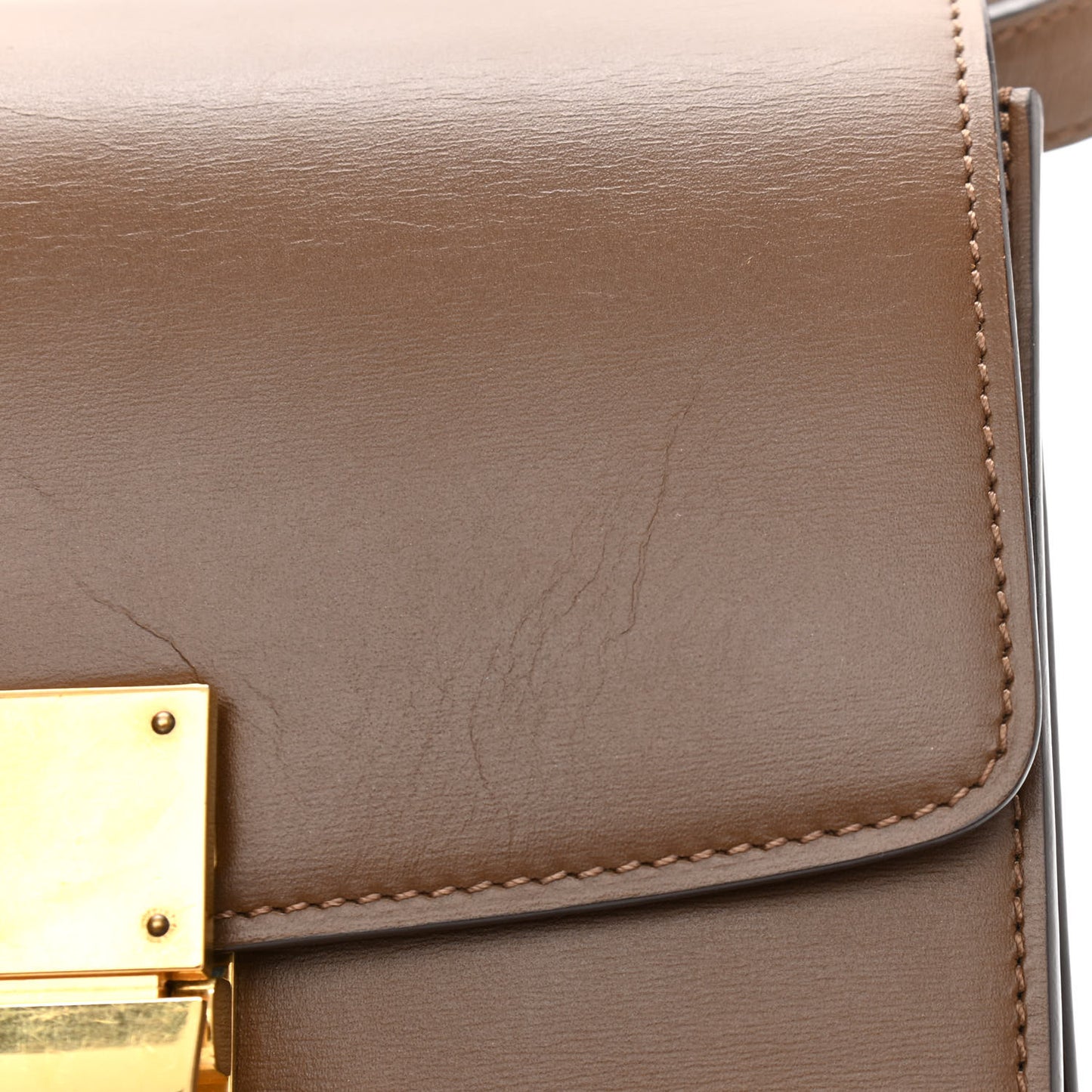 Box Calfskin Small Classic Box Flap Bag Camel