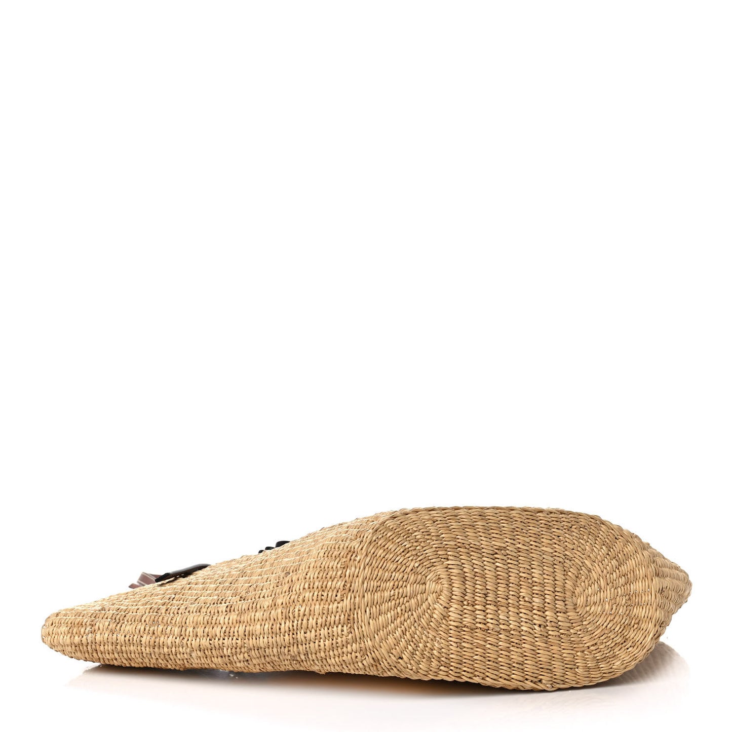Calfskin Raffia Paulas Ibiza Small Basket Tote Bag Natural Tan