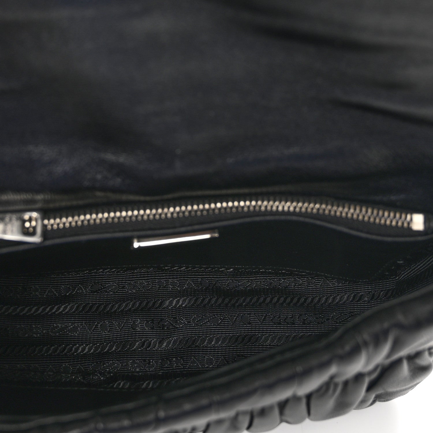 Prada Nappa Gaufre Flap Shoulder Bag Black 6 of 9