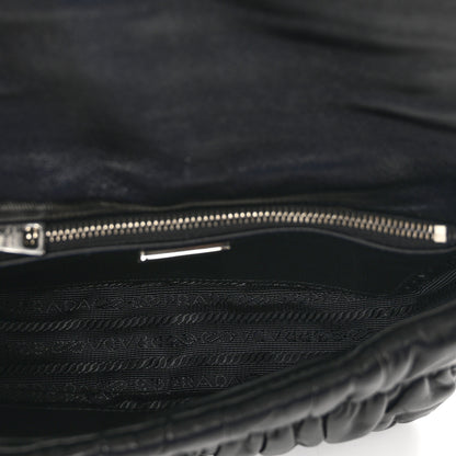 Prada Nappa Gaufre Flap Shoulder Bag Black 6 of 9