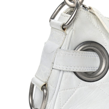 Christian Dior Lambskin Cannage Small Hobo White 14 of 18