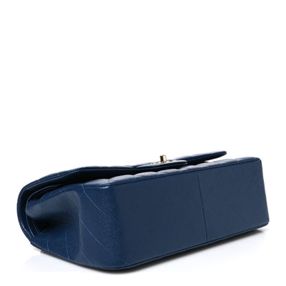 Chanel Caviar Quilted Jumbo Double Flap Navy Blue 3 of 10