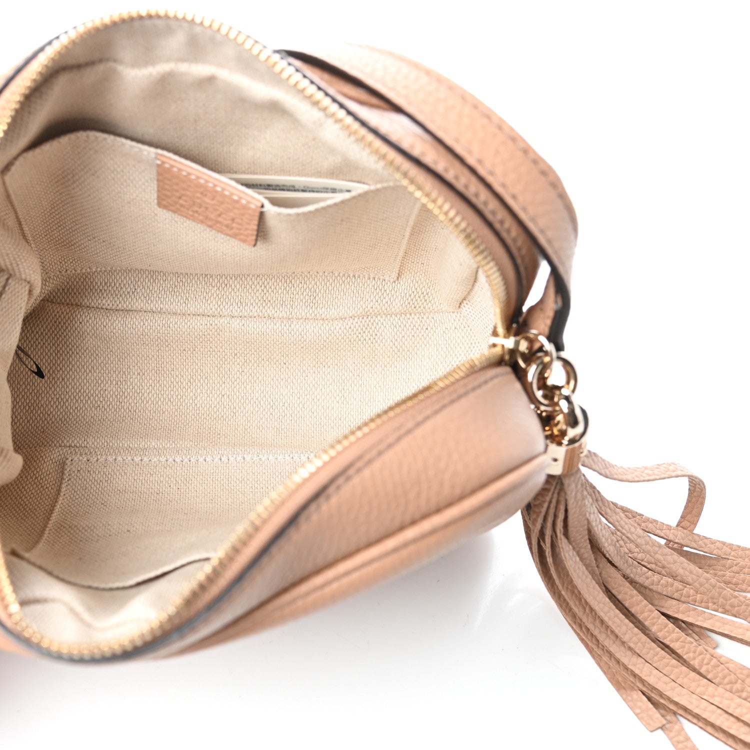 Gucci Pebbled Calfskin Small Soho Disco Bag Rose Beige 5 of 9