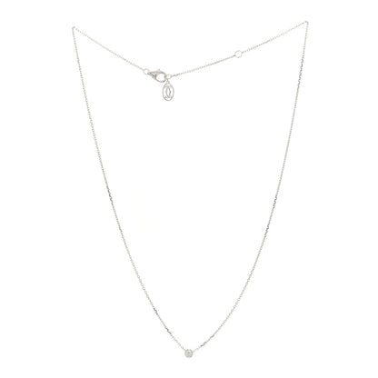 Cartier 18K White Gold Diamond XS D'Amour Pendant Necklace 3 of 4