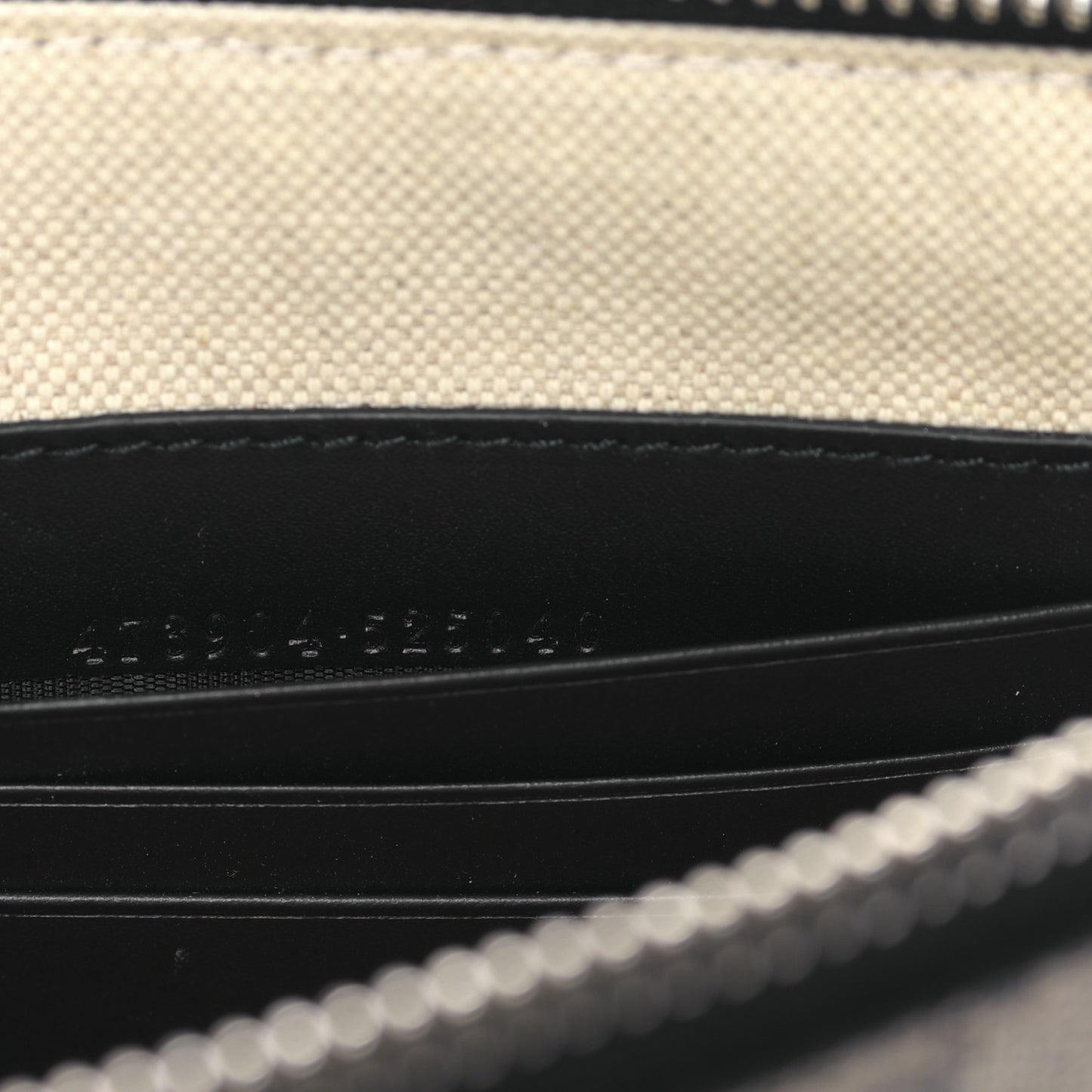 GG Supreme Monogram Kingsnake Zip Wristlet Pouch Beige Black