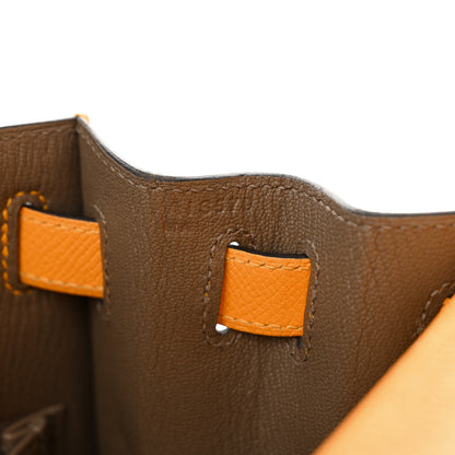 Hermes Epsom Horseshoe Kelly Sellier 28 Jaune D'or Etain 7 of 14
