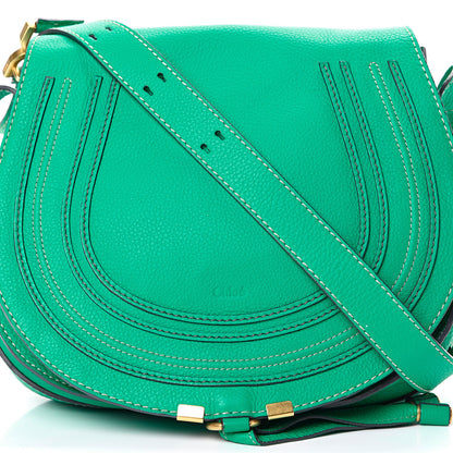 Chloe Grained Calfskin Medium Marcie Saddle Bag Jade 8 of 11