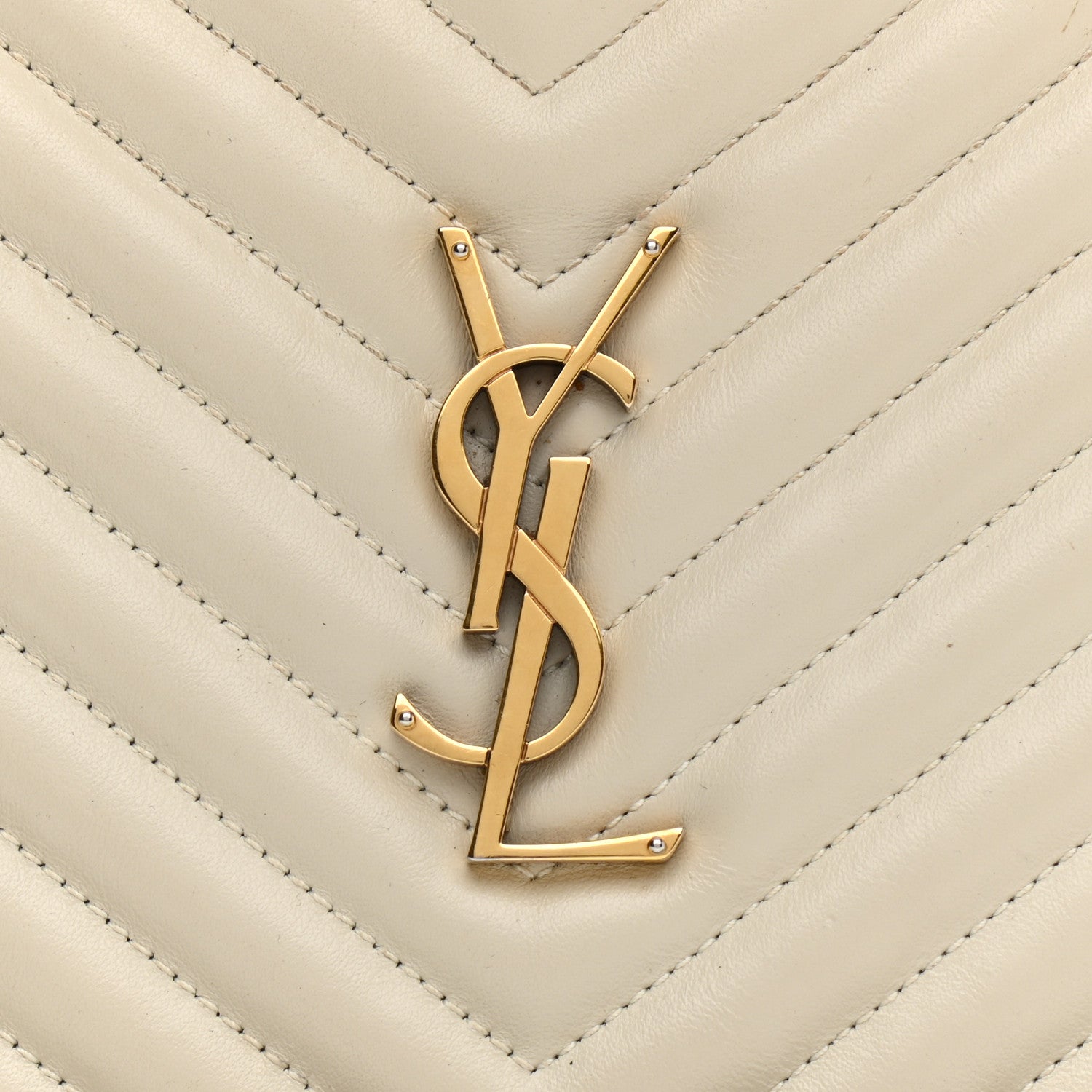 Saint Laurent Calfskin Matelasse Monogram Lou Camera Bag Crema Soft 8 of 21
