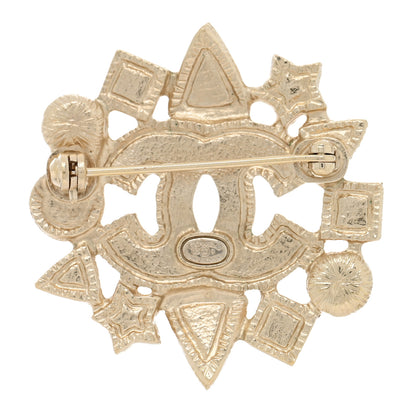 Chanel Pearl Gripiox CC Brooch Multicolor Gold 3 of 4