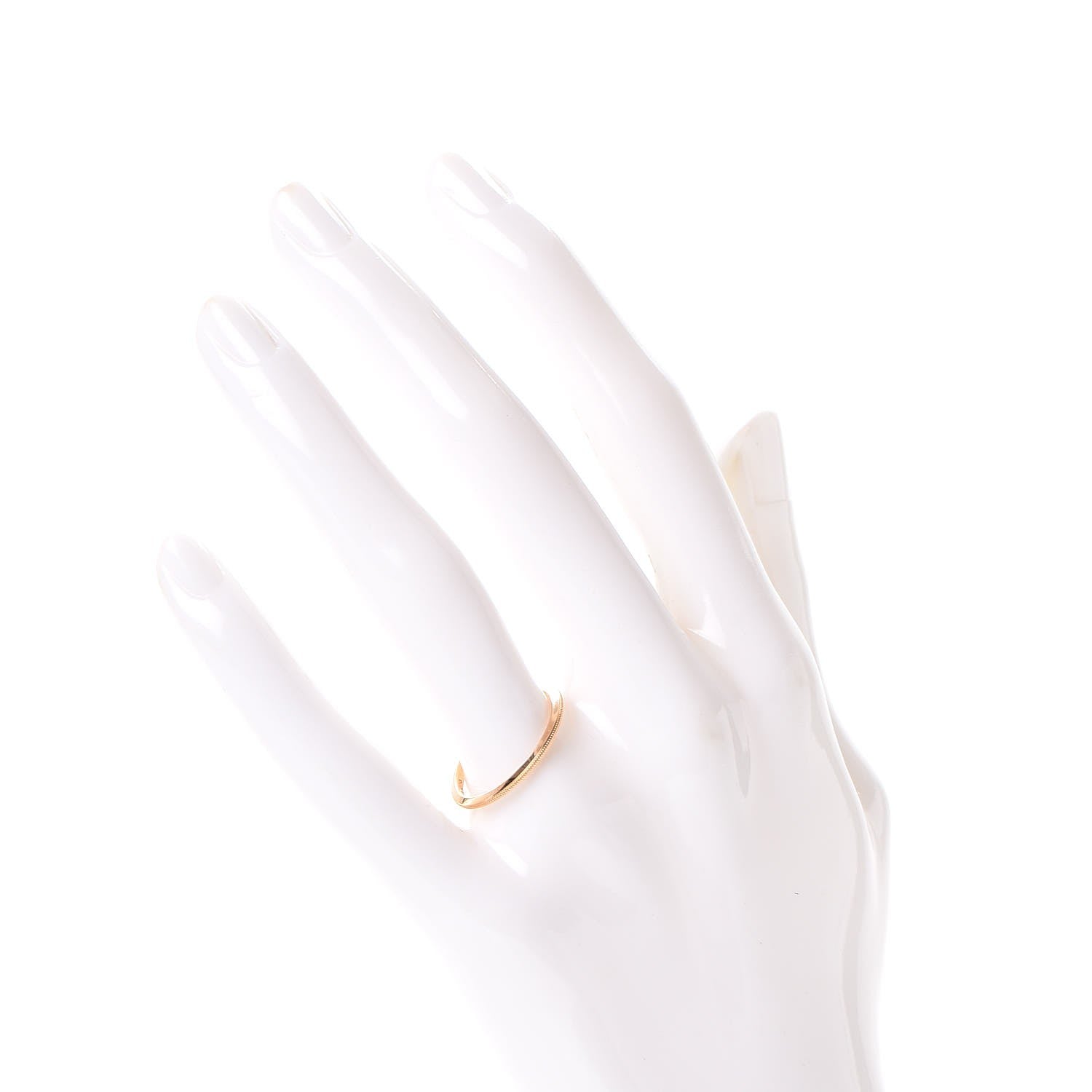 Tiffany 18K Rose Gold Milgrain Band Ring 56 7.5 2 of 5