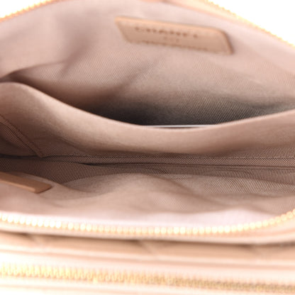 Chanel Shiny Lambskin Quilted Small Double Case With Strap Beige 4 of 10