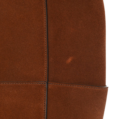 Celine Suede Calfskin Sangle Bucket Bag Chestnut 10 of 10