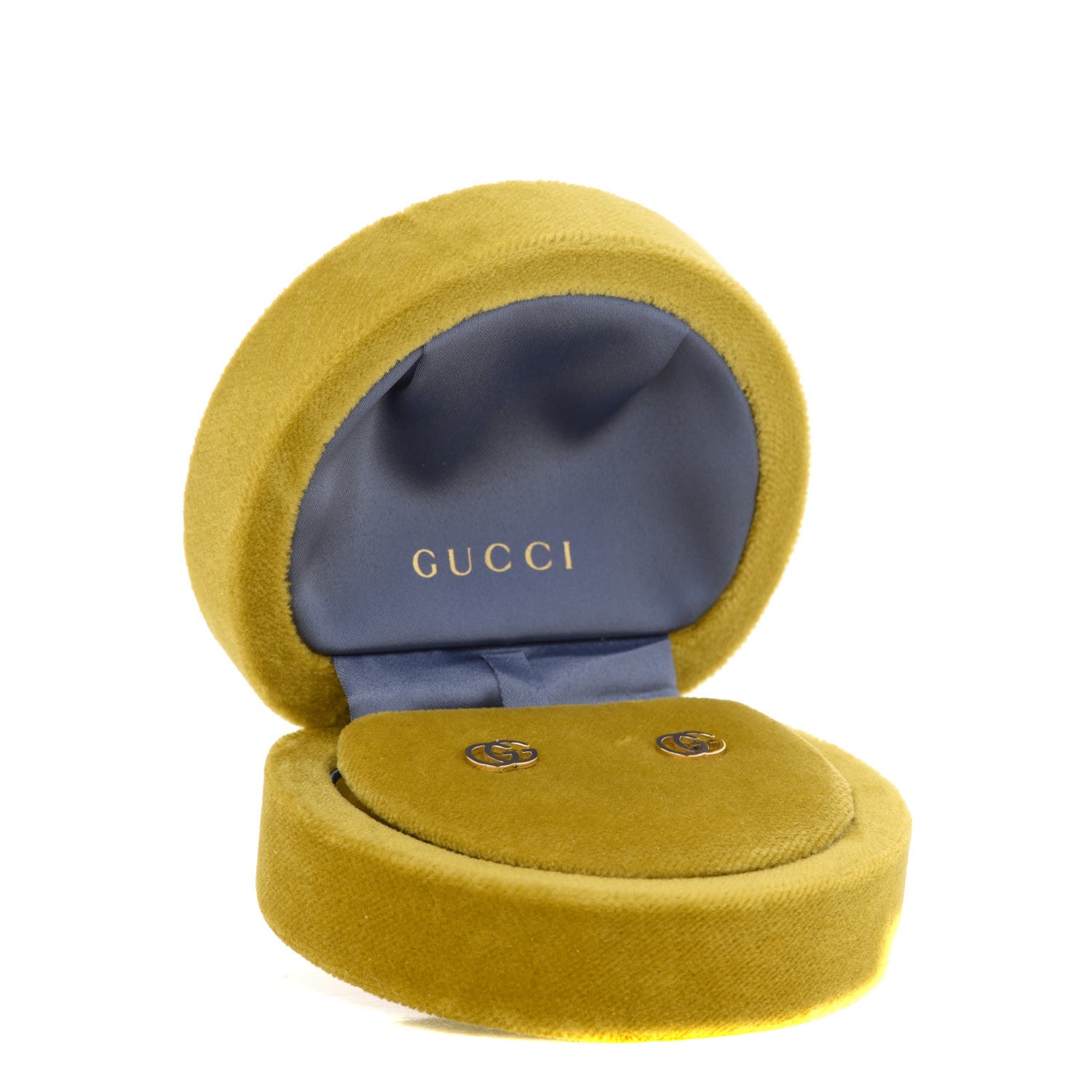 Gucci 18K Yellow Gold GG Tissue Stud Earrings 6 of 6