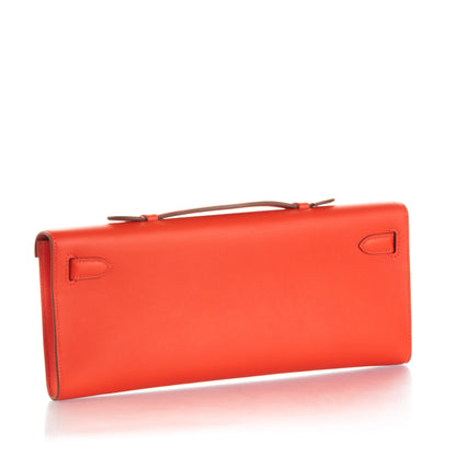 Hermes Swift Kelly Cut Clutch Pochette Capucine 3 of 15