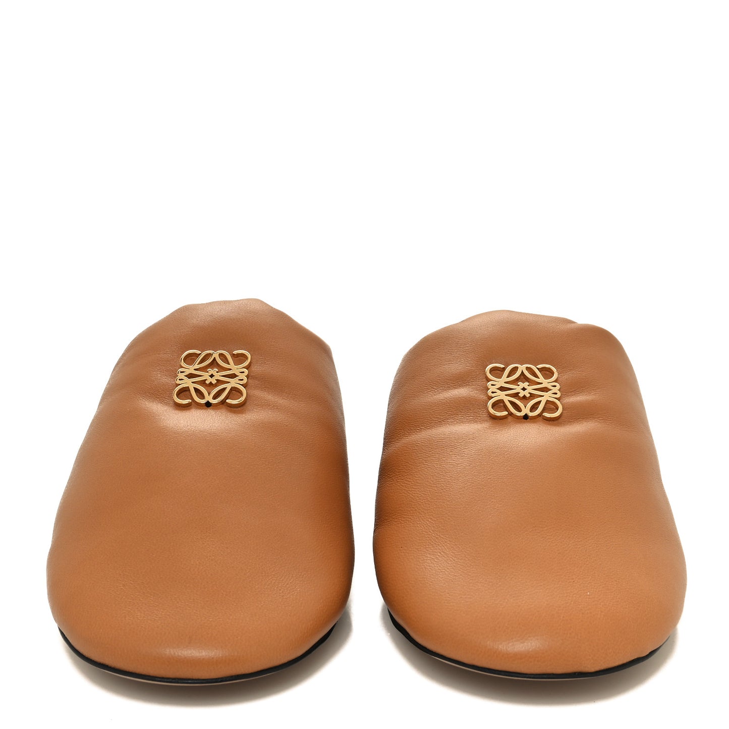 Lambskin Anagram Padded Mules 37 Warm Desert