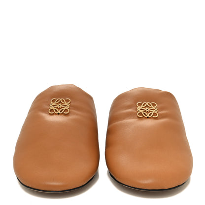 Loewe Lambskin Anagram Padded Mules 37 Warm Desert 2 of 7
