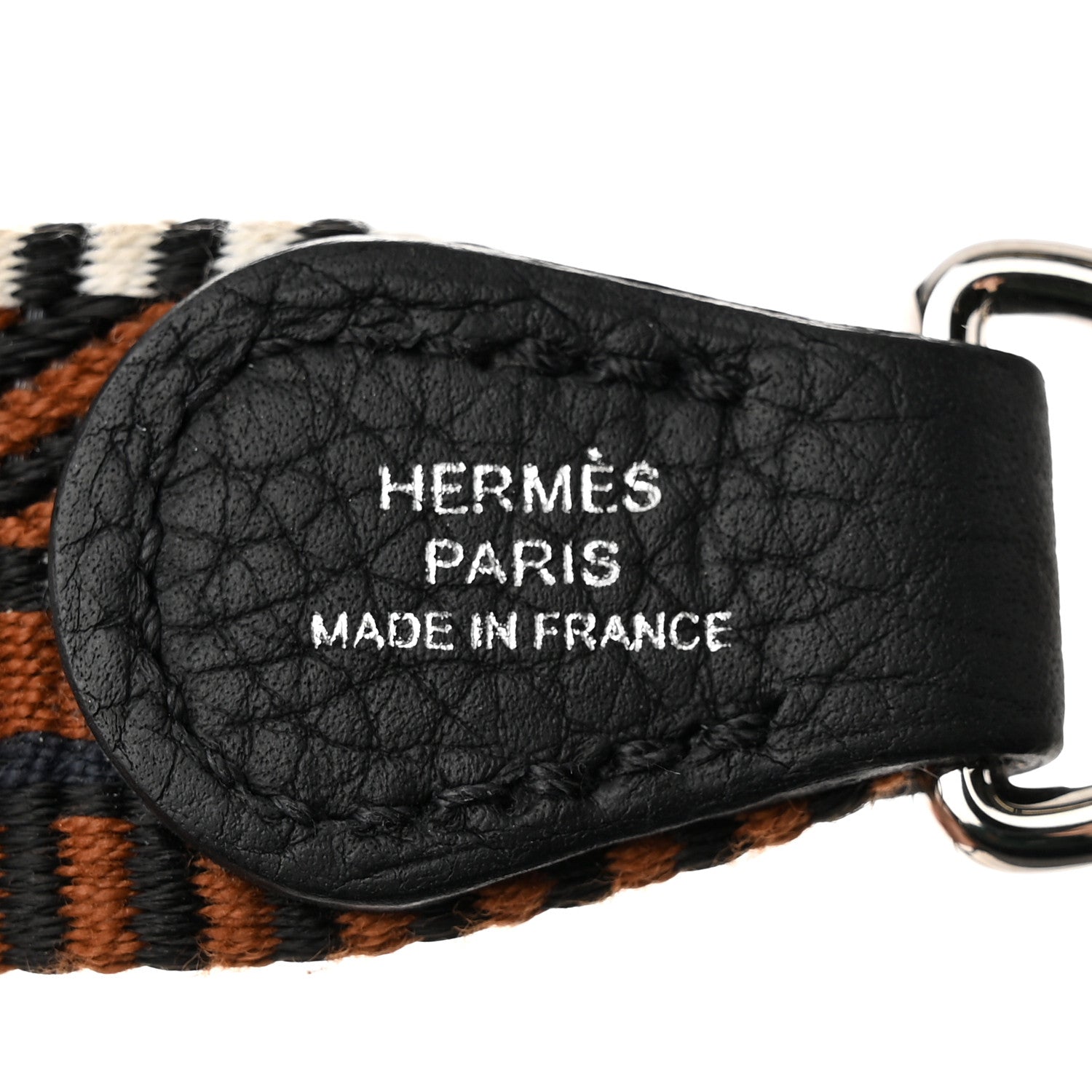 Hermes Taurillon Clemence Amazone Sangle Cavale Evelyne TPM Black Noisette 6 of 11
