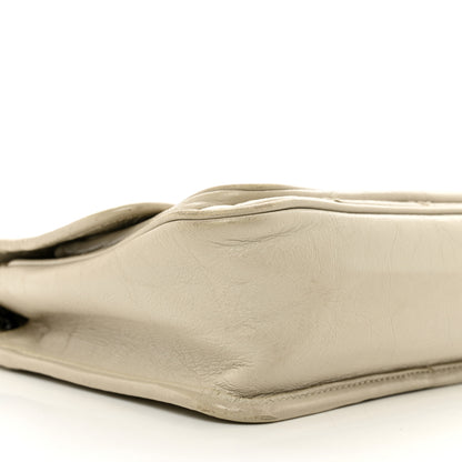 Saint Laurent Crinkled Calfskin Matelasse Monogram Baby Niki Chain Satchel Ivory 9 of 13