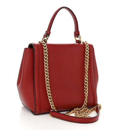 Salvatore Ferragamo Saffiano Carrie Shoulder Bag Wine 3 of 14