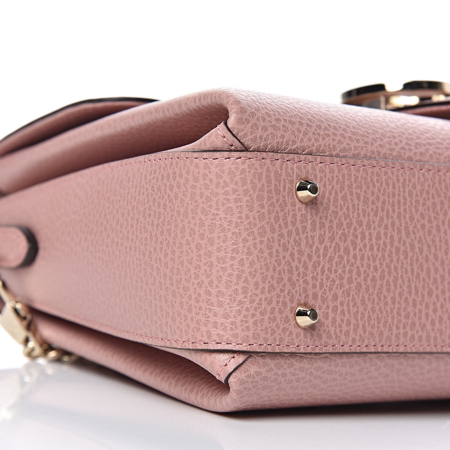 Dollar Calfskin Interlocking G Top Handle Shoulder Bag Soft Pink