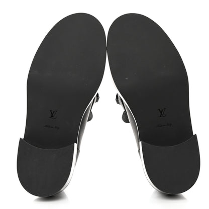 Louis Vuitton Calfskin Oversized Chain Academy Loafers 38 Black 5 of 7