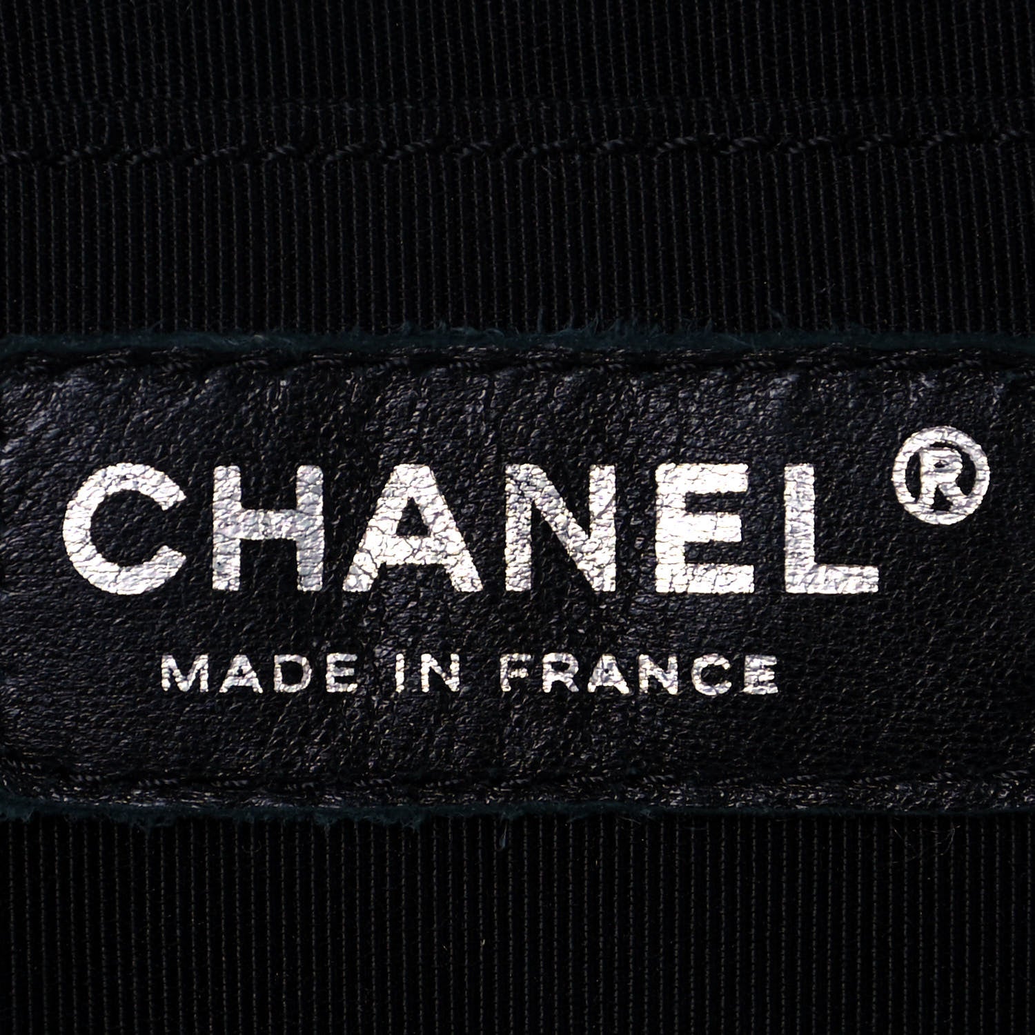 Chanel Deerskin Chevron Large CC Chain Bucket Drawstring Bag Black 6 of 13