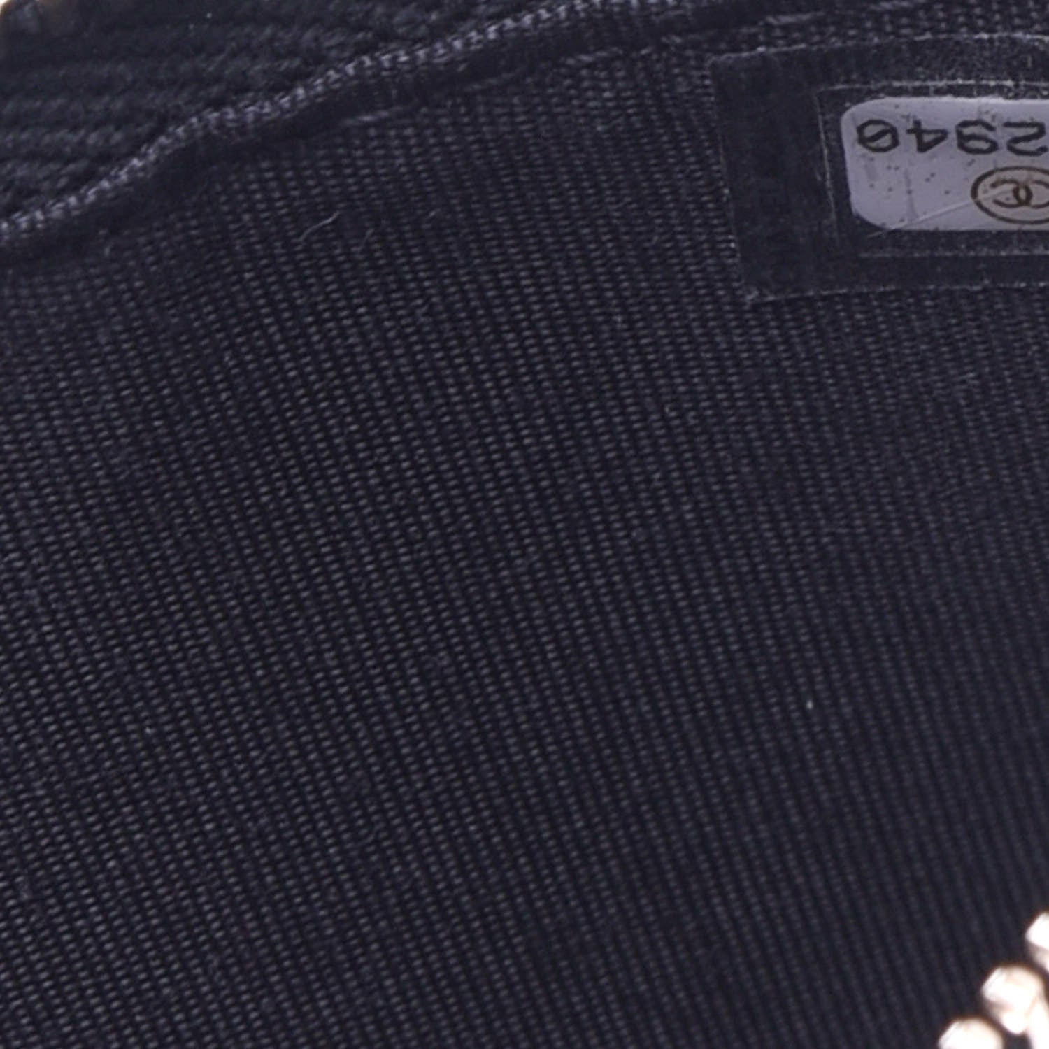 Chanel Caviar Camellia Embossed Classic Flat Wallet Pouch Black 7 of 8