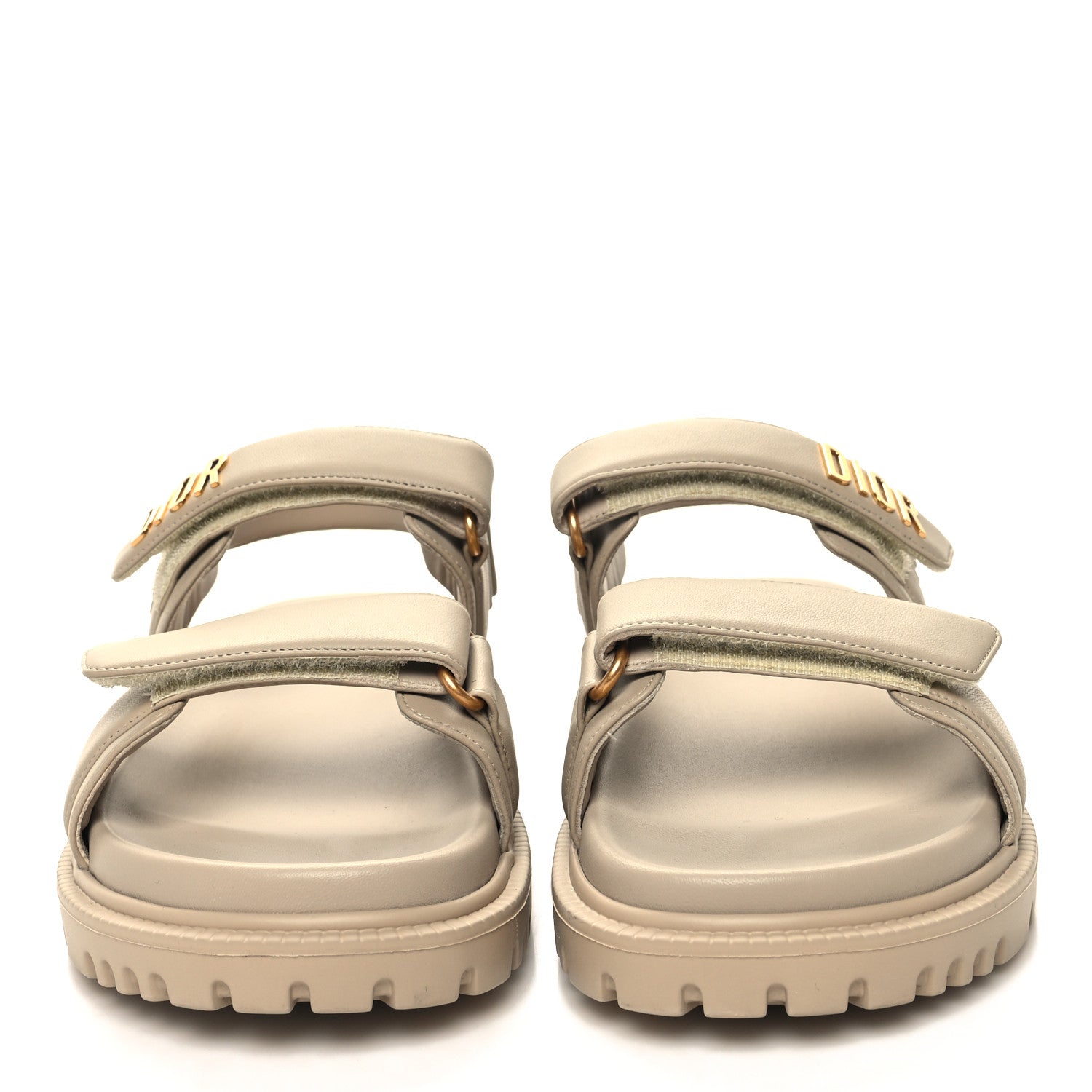 Christian Dior Lambskin Dioract 10mm Sandals 37.5 Off White 2 of 9