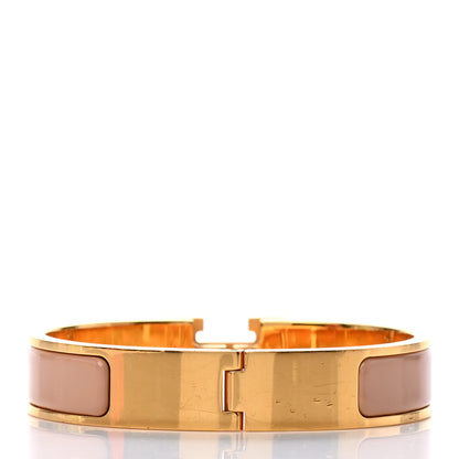 Hermes Enamel Narrow Clic Clac H Bracelet PM Beige Nacre 3 of 4