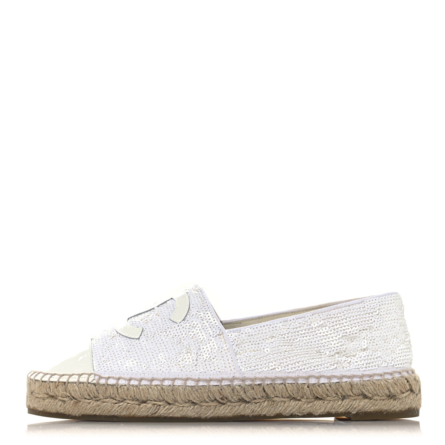 Patent Sequin CC Espadrilles 40 White