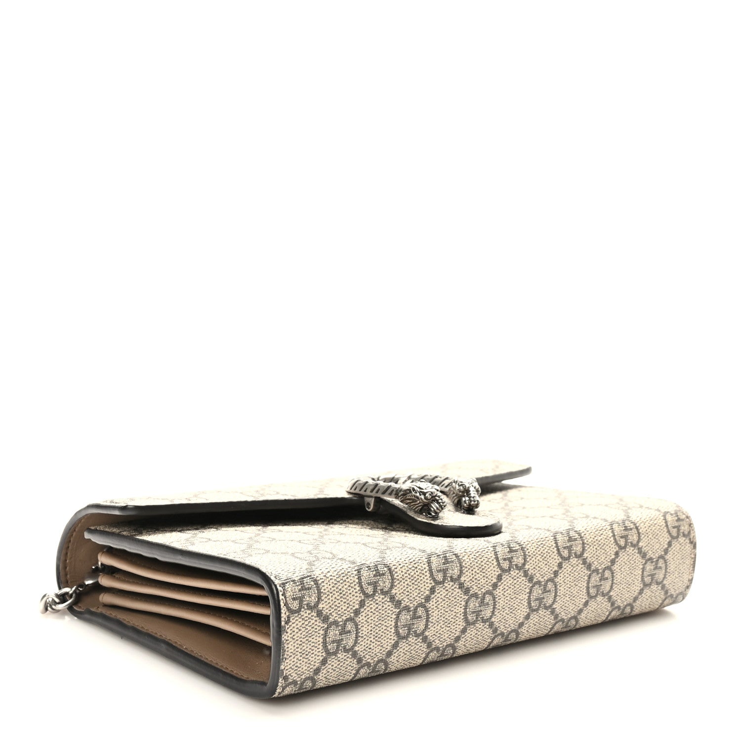Gucci GG Supreme Monogram Mini Dionysus Chain Wallet Beige Taupe 4 of 10