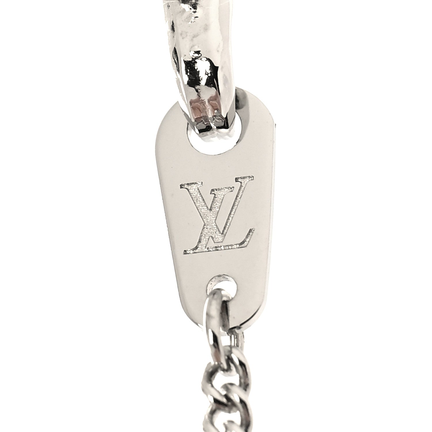 Louis Vuitton Metal LV Instinct Necklace Silver Gold 5 of 6