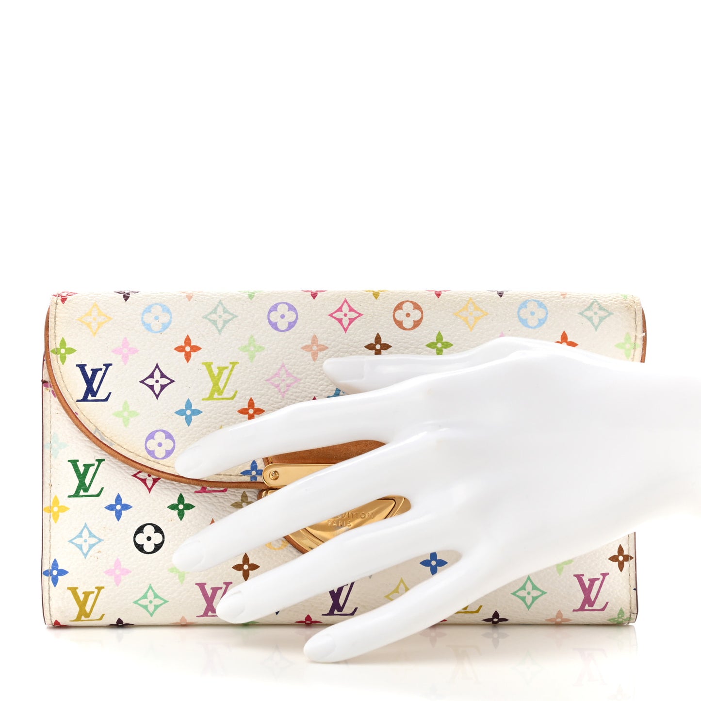 Monogram Multicolor Eugenie Wallet White Litchi
