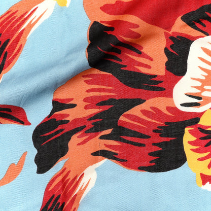 Burberry Modal Cashmere Peony Rose Print Shawl Scarf Blue Multicolor 4 of 5