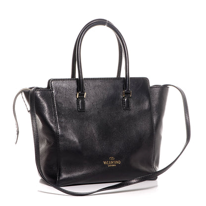 Valentino Garavani Lambskin Crystal B Diamond Tote Black 3 of 9